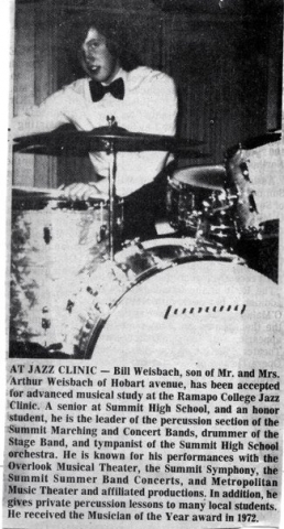 Bill Weisbach Newspaper Clipping - Circa 1974-75 (photo courtesy of Joseph Loreti/Facebook)